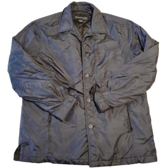 Kenneth Cole N.Y. men's black button down light wind breaker jacket size Large - Picture 4 of 16